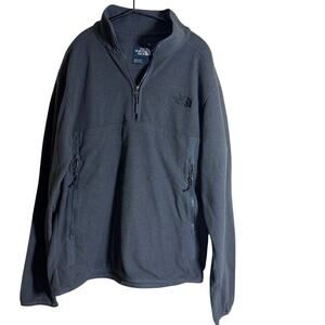 The North Face Glacier Alpine 1/4 Zip Fleece Pullover Mens Sz M charcoal